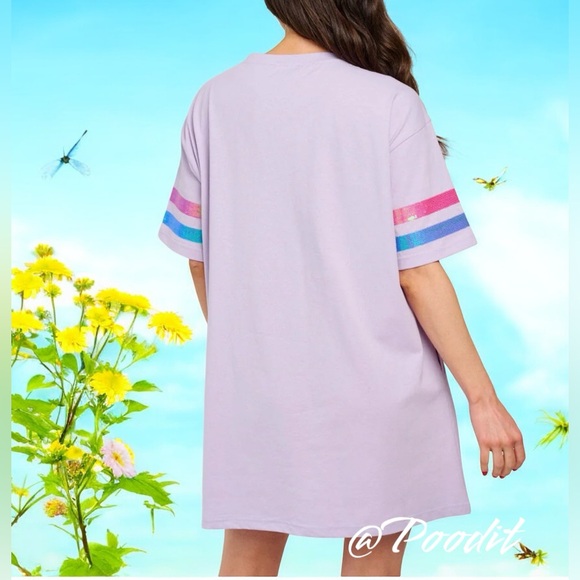 FANTASTIC FAWN “Rock N Roll” oversized tee dress sz S M L - Picture 6 of 9